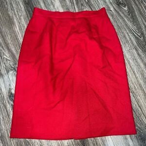 Amanda Smith Red Wool Skirt